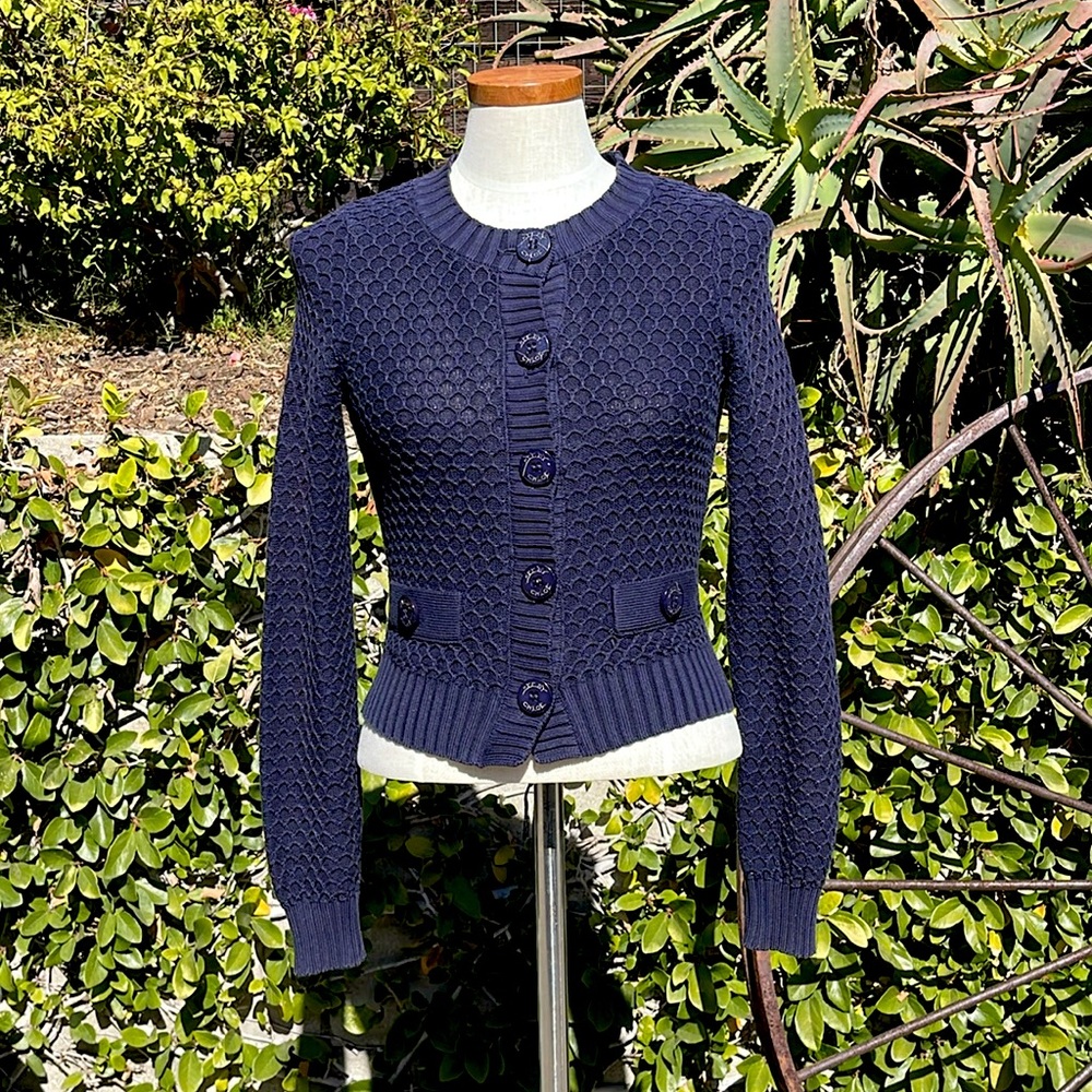 See by Chloe 2000s navy knit cardigan
